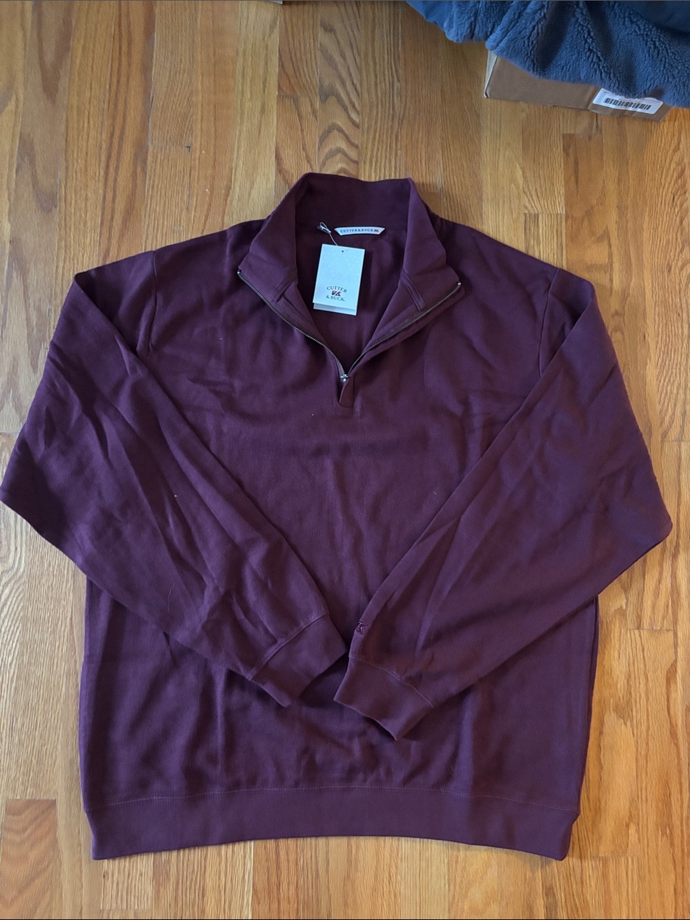 Cutter & Buck Maroon Quarter-Zip Pullover